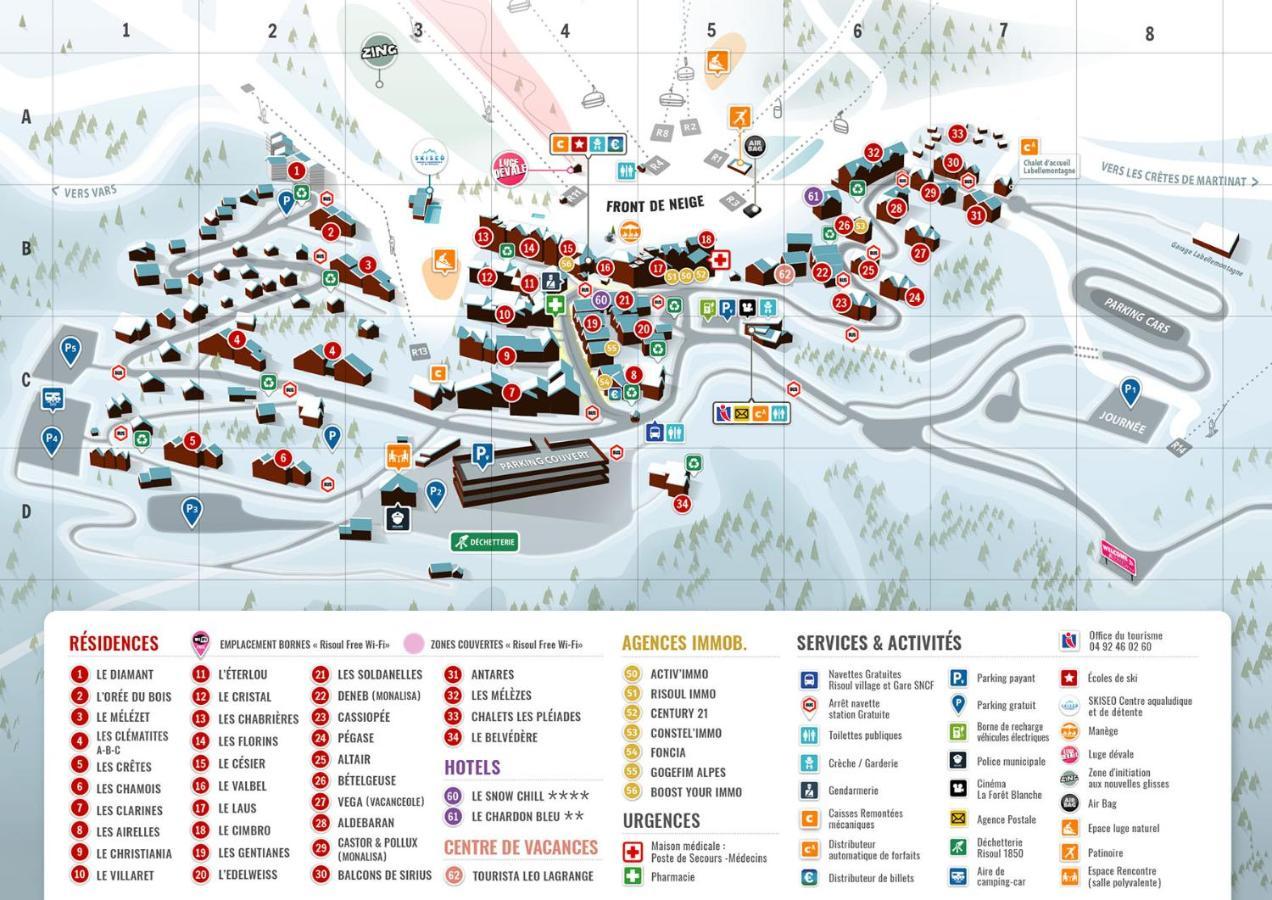 Coeur D'Altair Risoul 1850 Appartement T2 Confortable Skis Aux Pieds A 300 M Centre Екстер'єр фото